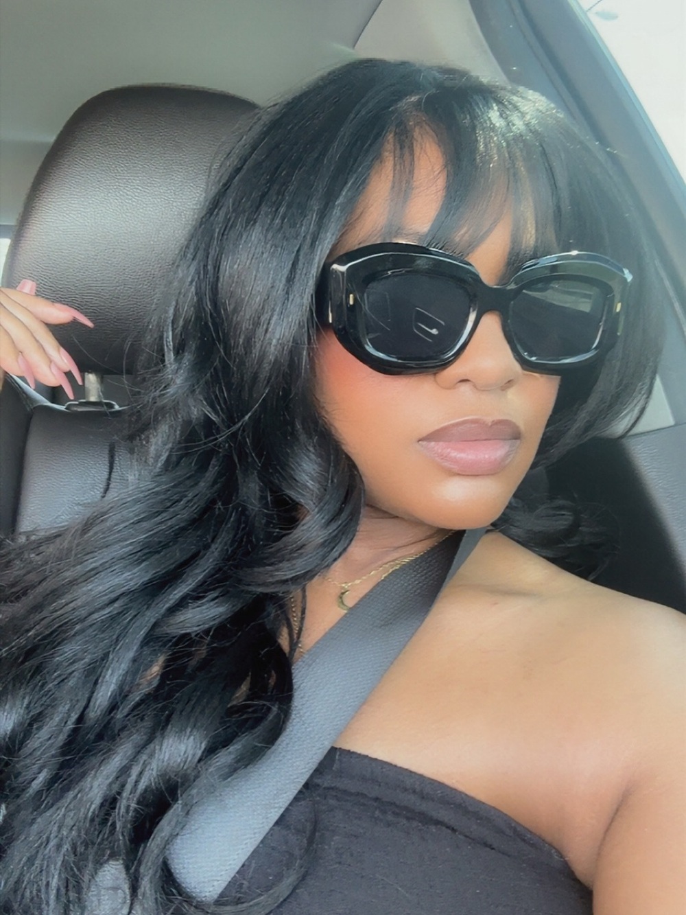 Oversized Black Sunglasses - Picture 2 of 3